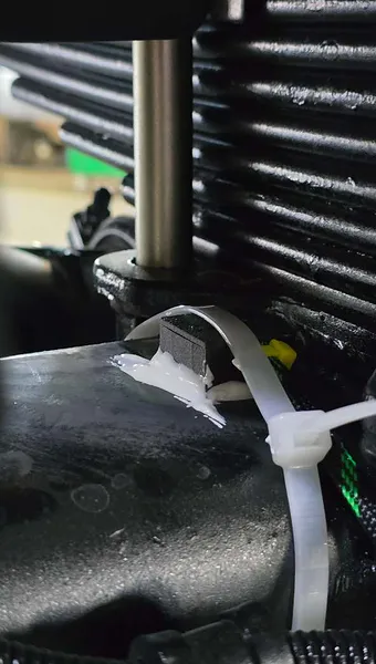 Leaf spring and sensor wiring on site